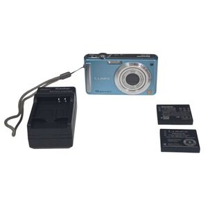 Panasonic Lumix DMC-FS5 Digital Camera Blue 10MP Bundle Excellent